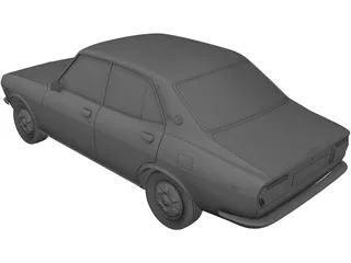 Mazda 616 4-Door Sedan (1974) 3D Model