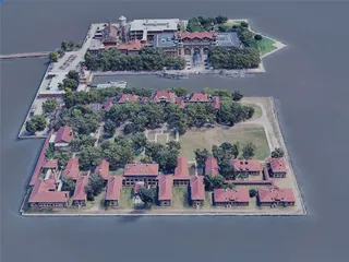 New York City, Ellis Island, USA (2019) 3D Model