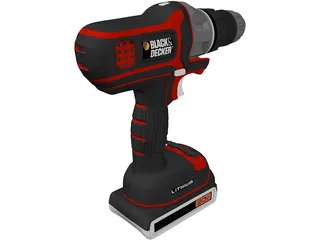 Drill Black and Decker 3D Model