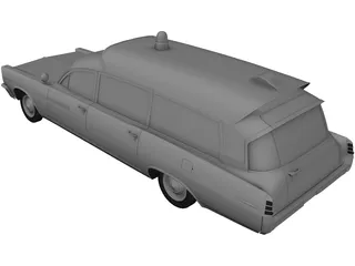 Pontiac Bonneville Ambulance 3D Model