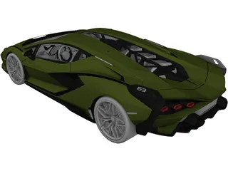 Lamborghini Sian FKP 37 (2020) 3D Model