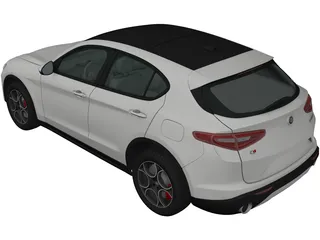 Alfa Romeo Stelvio Q4 (2017) 3D Model