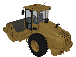 Soil Road Roller 3D Model