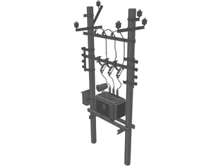 Electrical Transformator 3D Model