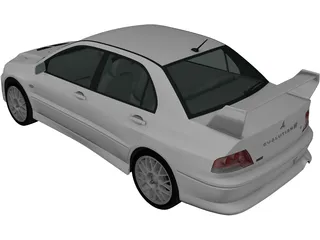 Mitsubishi Lancer Evolution VIII (2001) 3D Model