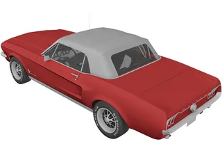 Ford Mustang Soft Top (1967) 3D Model