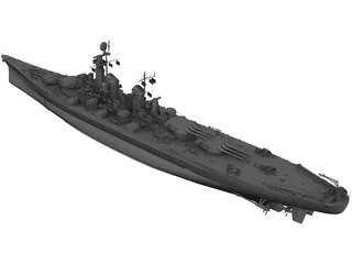 Montana Class Battleship 3D Model