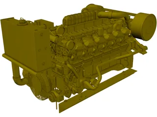 Caterpillar 3512 Generator Engine 3D Model