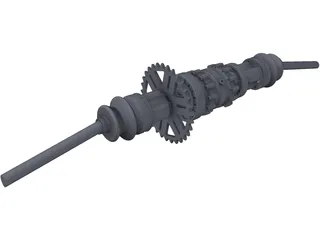 Limited Slip Differential with CV Joints 3D Model