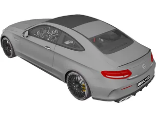 Mercedes-AMG C63S Coupe (2016) 3D Model