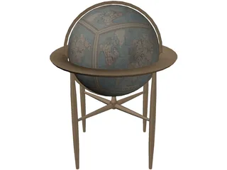 Antique Globe 3D Model