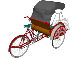 Becak 3D Model