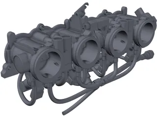 Honda CBR 600 RR Engine Intake 3D Model