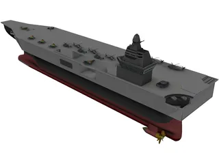 INS Vishal Super Carrier 3D Model