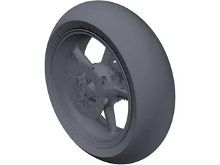 KTM RC8 Rear Wheel 3D Model