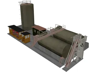 Petrol Factory 3D Model