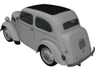 Ford Anglia E494A 2-door Saloon (1949) 3D Model