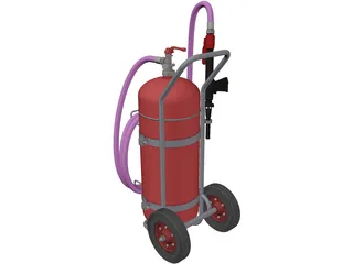 Foam Extinguisher 50L 3D Model