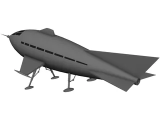 Pulp Starship 3D Model