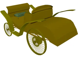 Benz Velo Old Car 3D Model