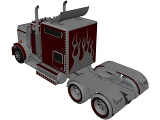 Peterbilt Semi Truck 3D Model