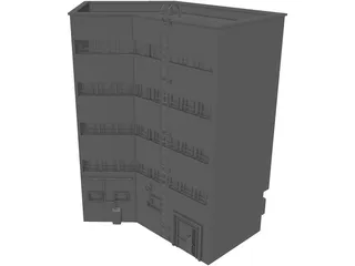 Kaigaten 14 Concrete Urban Building 3D Model