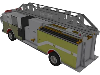 Single Axle Fire Rescue 3D Model