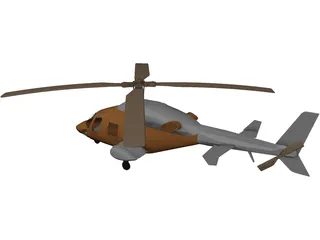 Bell 2201 Helicopter 3D Model