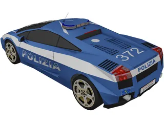 Lamborghini Gallardo Italian Police 3D Model