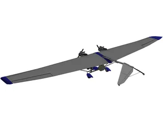 Glider Airplane 3D Model