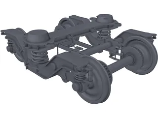 Y32 Fiat Train Bogie 3D Model