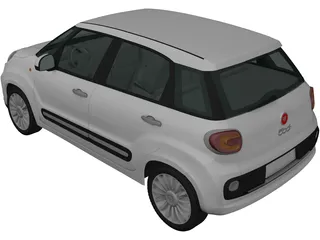 Fiat 500L (2013) 3D Model