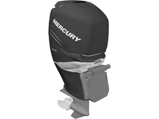 Mercury 350 Outboard Engine 3D Model