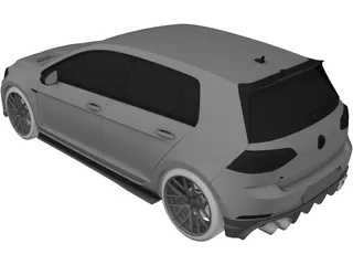 Volkswagen Golf GTI (2019) 3D Model