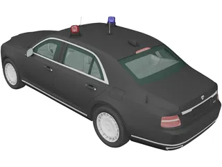 Aurus Senat Sedan Guard (2018) 3D Model