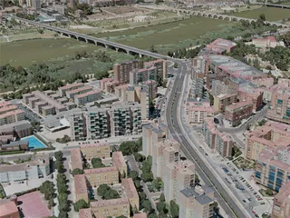 Badajoz City, Spain (2020) 3D Model