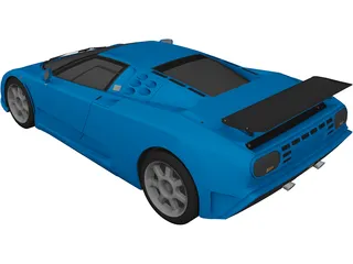 Bugatti EB110 (1991) 3D Model