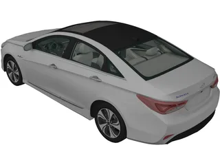 Hyundai Sonata Hybrid (2015) 3D Model