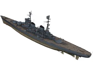 Stalingrad Battlecruiser 3D Model