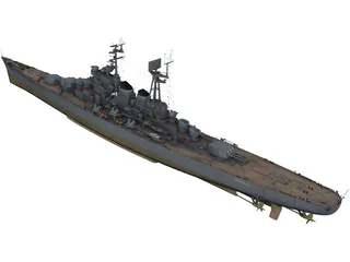 Moskva Russian Cruiser 3D Model