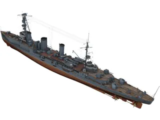 Krasny Krym Soviet Cruiser 3D Model