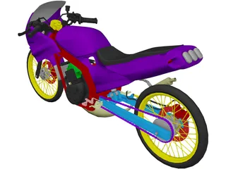 Kawasaki Serpico 150 3D Model