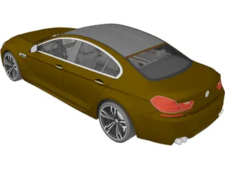 BMW M6 Gran Coupe (2014) 3D Model