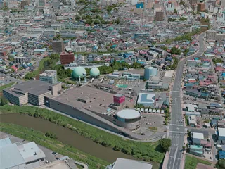Akita City, Japan (2020) 3D Model