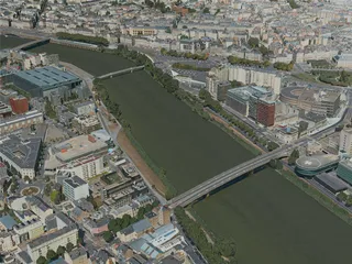 Nantes City, France (2020) 3D Model