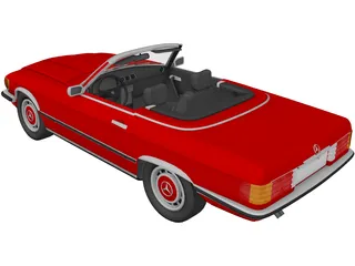 Mercedes-Benz SL450 (1974) 3D Model