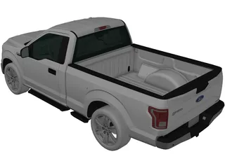 Ford F-150 Regular Cab XL (2014) 3D Model