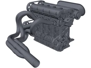 Engine 2L 4-cylinder CAD Model - 3DCADBrowser