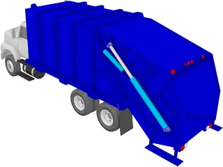 Garbage Truck 3D Model