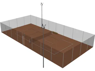 Tennis Court 3D Model